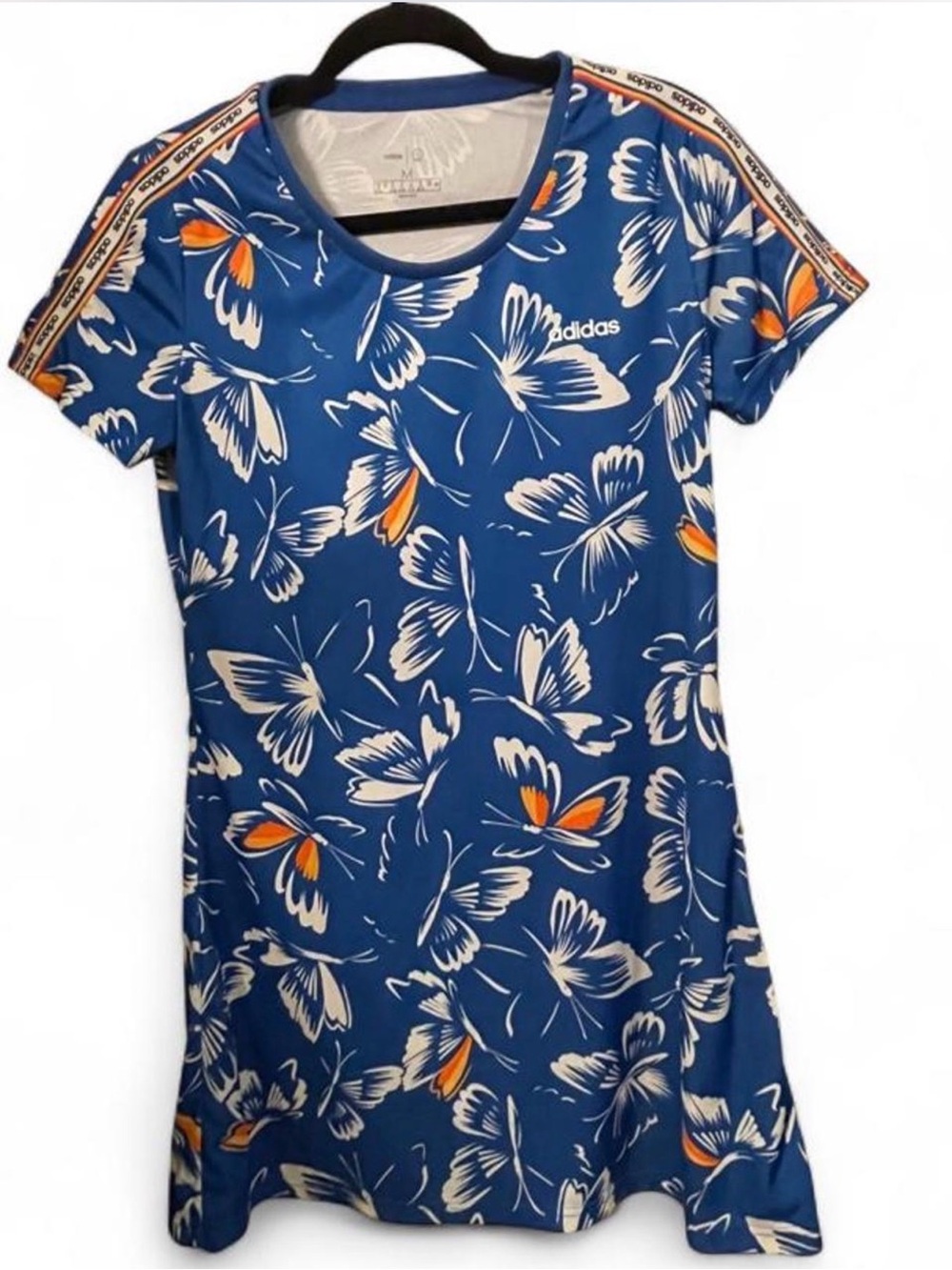 adidas x FARM Rio Butterfly Print Tee Dress - Blue NWOT - Size M